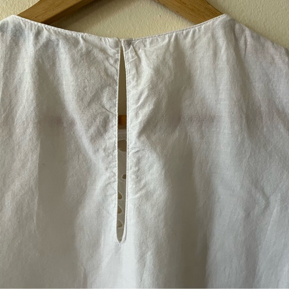 Zara Trafaluc White Eyelet Blogger Favourite Prairie Western Cowgirl Top Women M - Picture 7 of 12